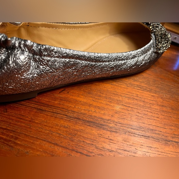 Tory Burch Bonneville Ballet-Vulcano/Grosgrain Ribbon - 7.5 - color Pewter - Picture 7 of 16